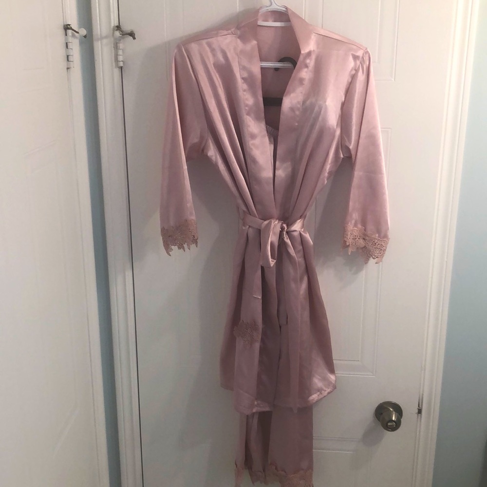 Silk robe and pants